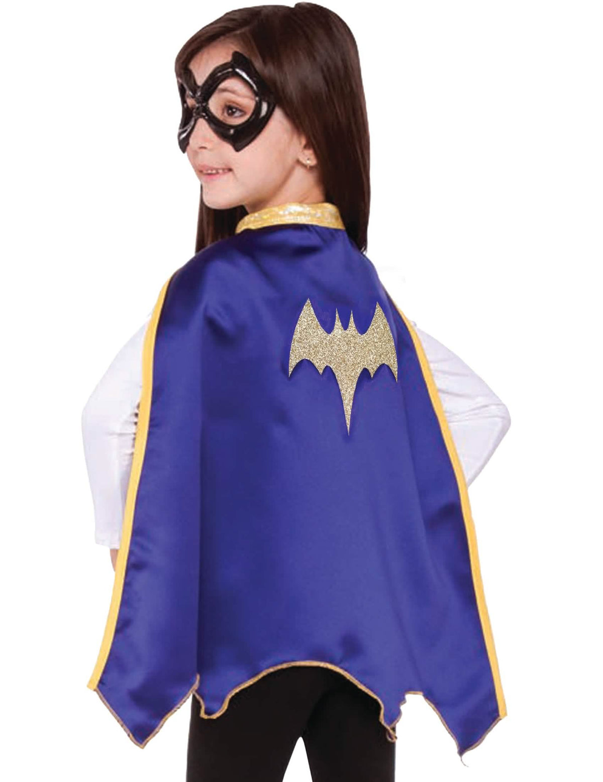 Cape ja loup Batgirl Super Hero Girls™ lapset sininen ja kulta