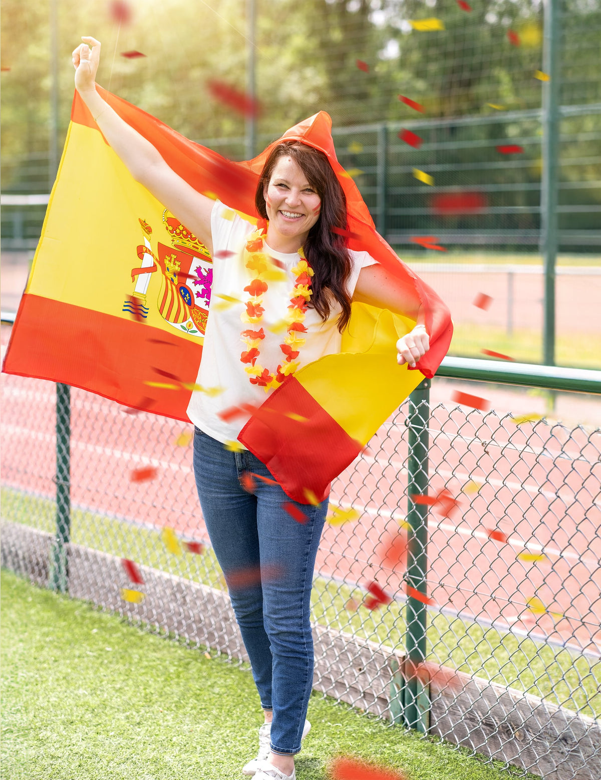 Mise en situation de la Cape supporter Espagne