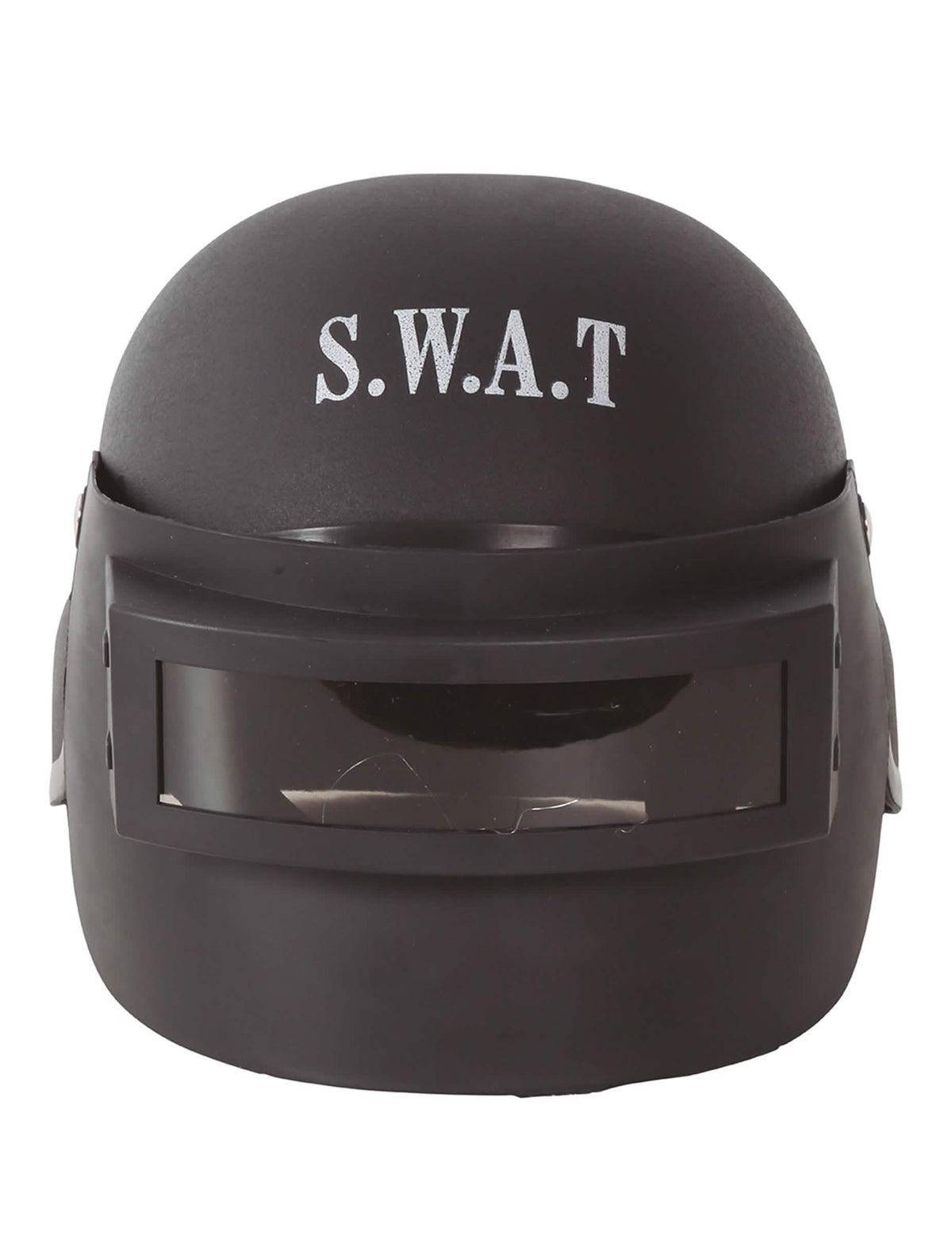 SWAT-mellakkokypärän S.W.A.T-merkinnän yksityiskohta