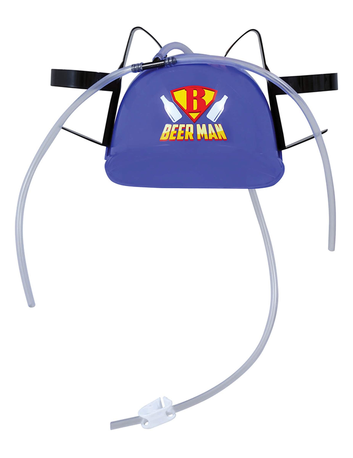 Vue de dos du casque anti-soif beerman pour adulte