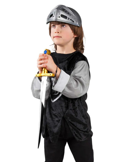 Mise en situation du casque chevalier médiéval