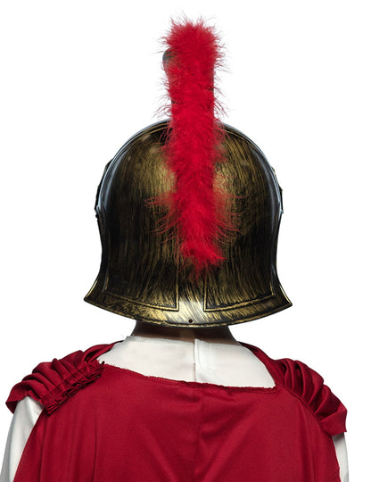 Vue de dos du casque soldat Romain pour enfant