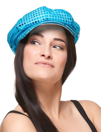 Vue de face de la casquette disco pour adulte