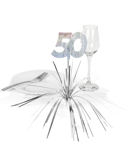 Mise en situation sur une table du centre de table 50 ans