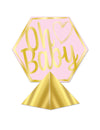 Centre de table Oh Baby pour baby shower rose et doré