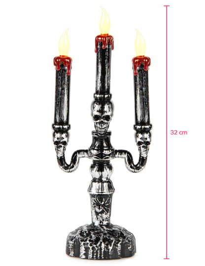 3-haarainen LED-kynttilänjalka 32 cm