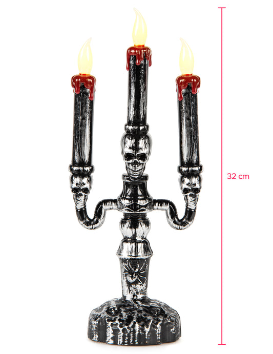 3-haarainen LED-kynttilänjalka 32 cm