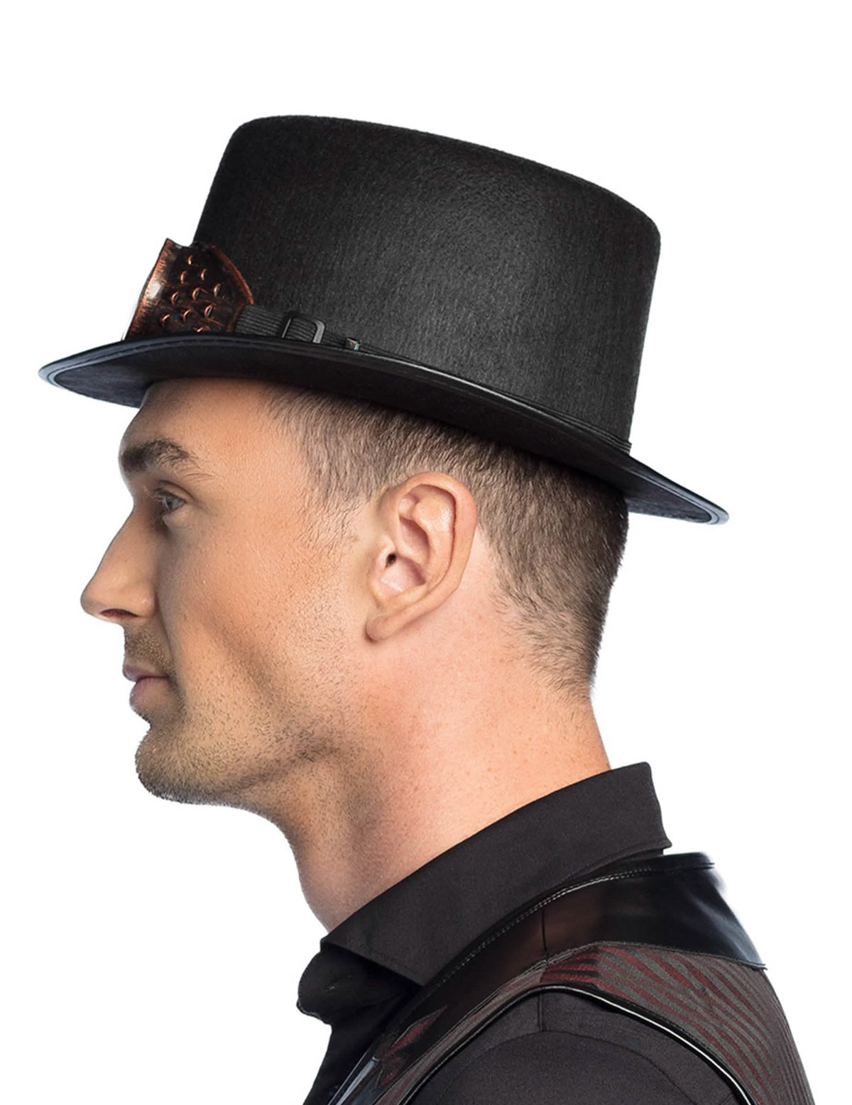Sivukuva hatusta, jossa on steampunk-silmälasit