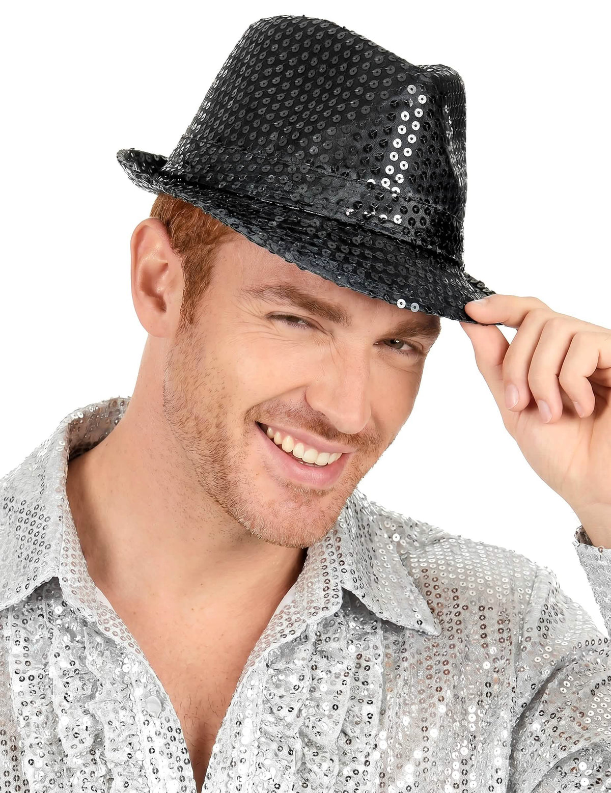 Musta borsalino-hattu aikuisille