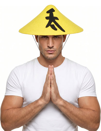 Japanilaistyylinen hattu, keltainen