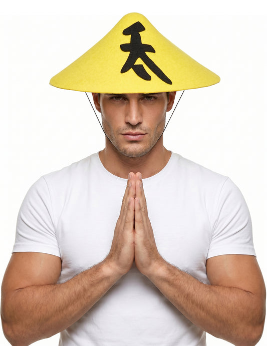 Japanilaistyylinen hattu, keltainen