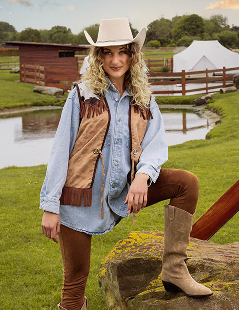 Cowboy-hattu aikuiset käyttöön tarkoitettuna