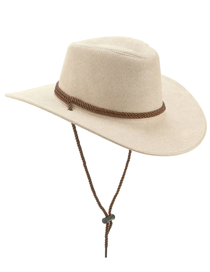 Mokkapintainen beigenvärinen cowboy-hattu aikuisille