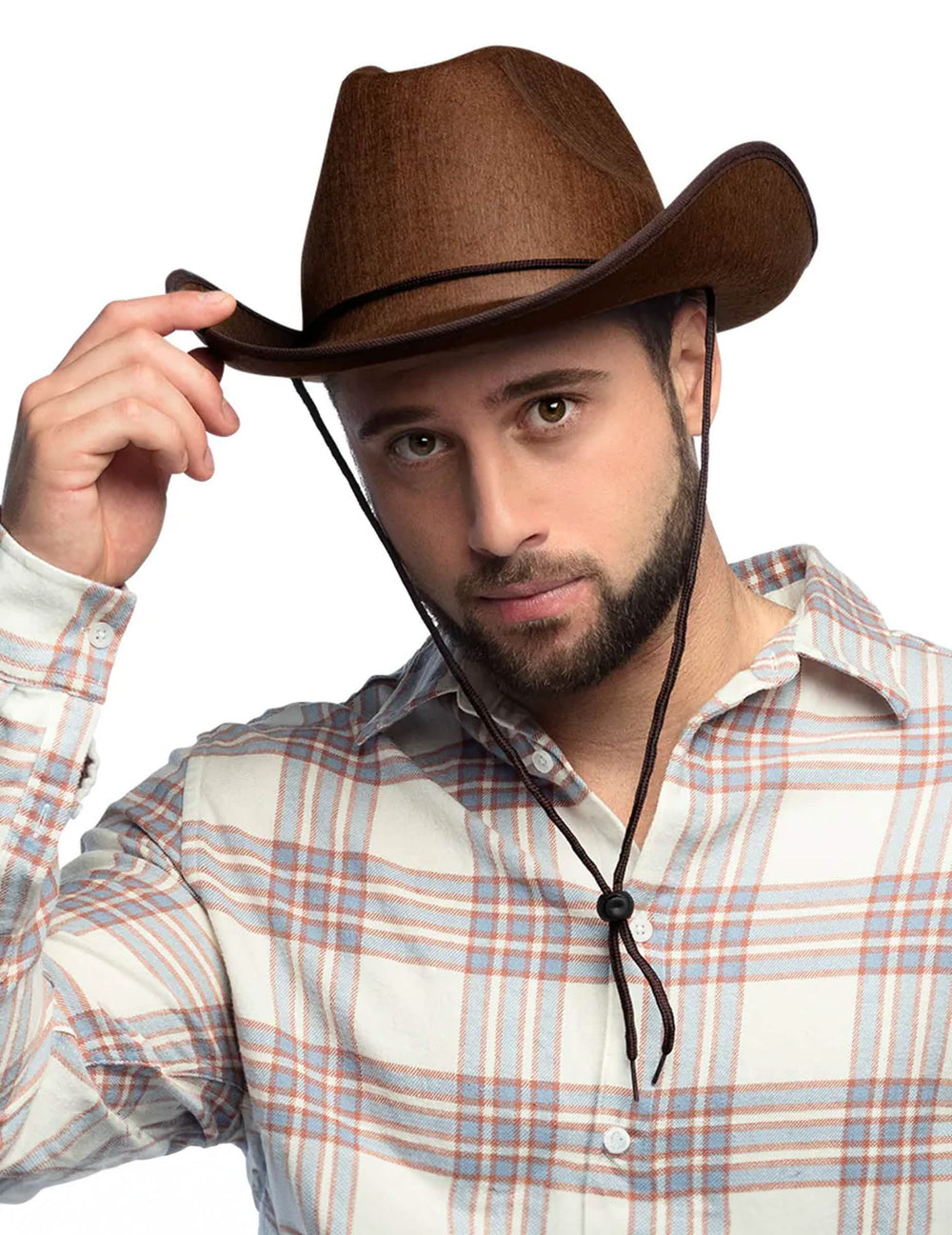 Cowboy-hatun edestäpäin kuvattuna