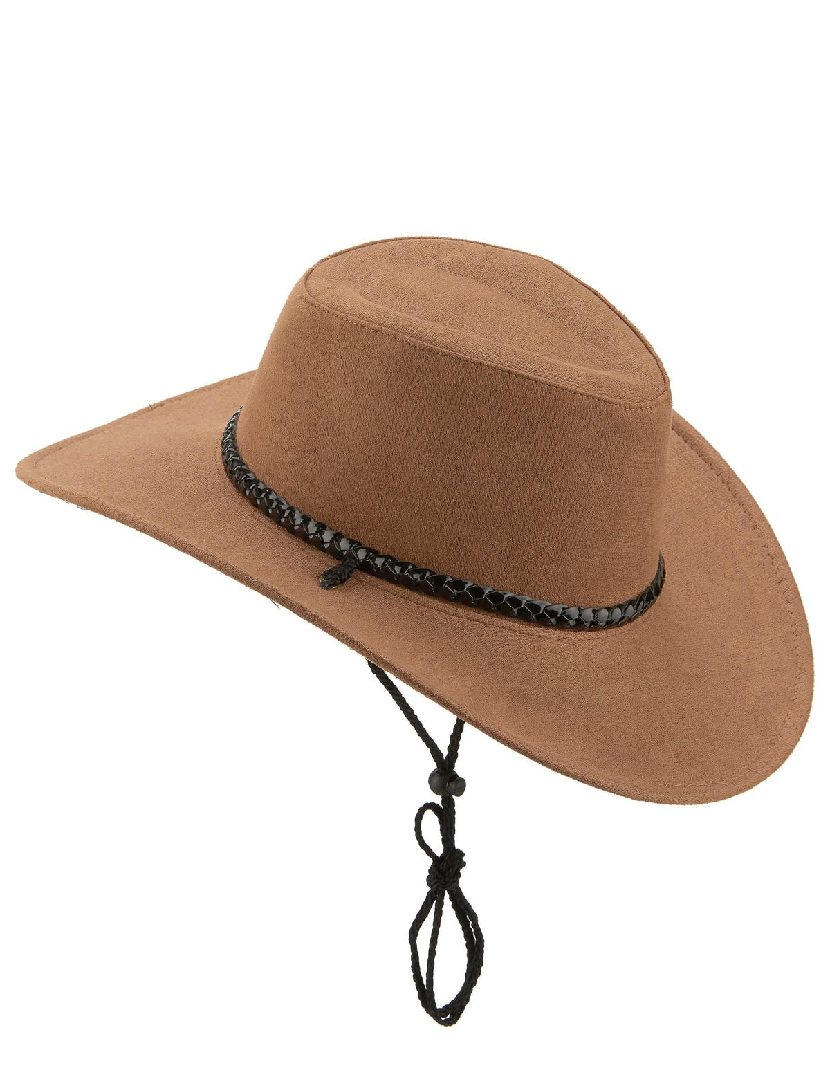 Luksus cowboy-hattu aikuiset ruskea mokkanahasta
