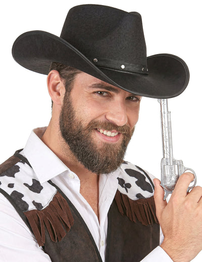 Chapeau cowboy noir adulte