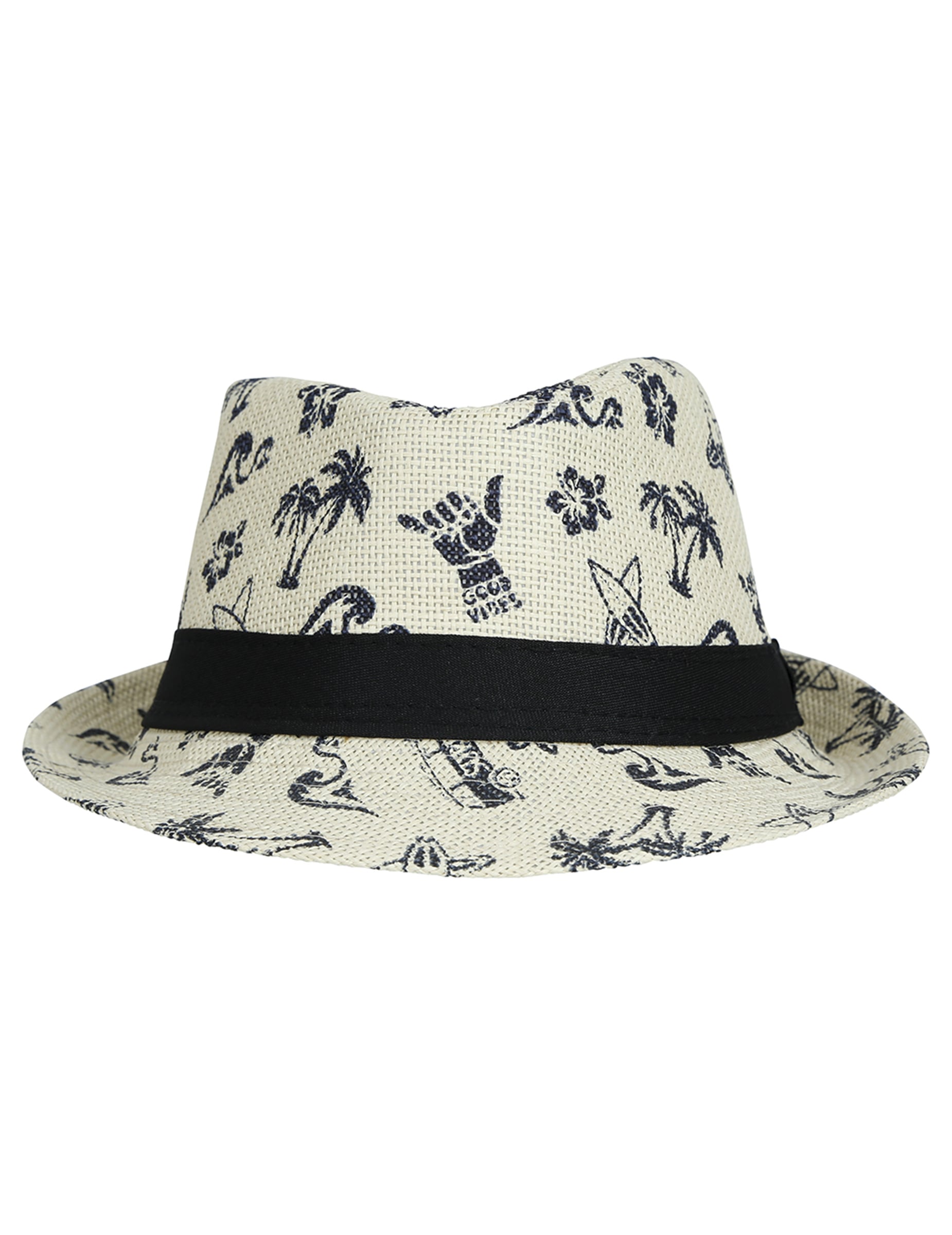 Vue de face du chapeau d'été motif surf pour enfant