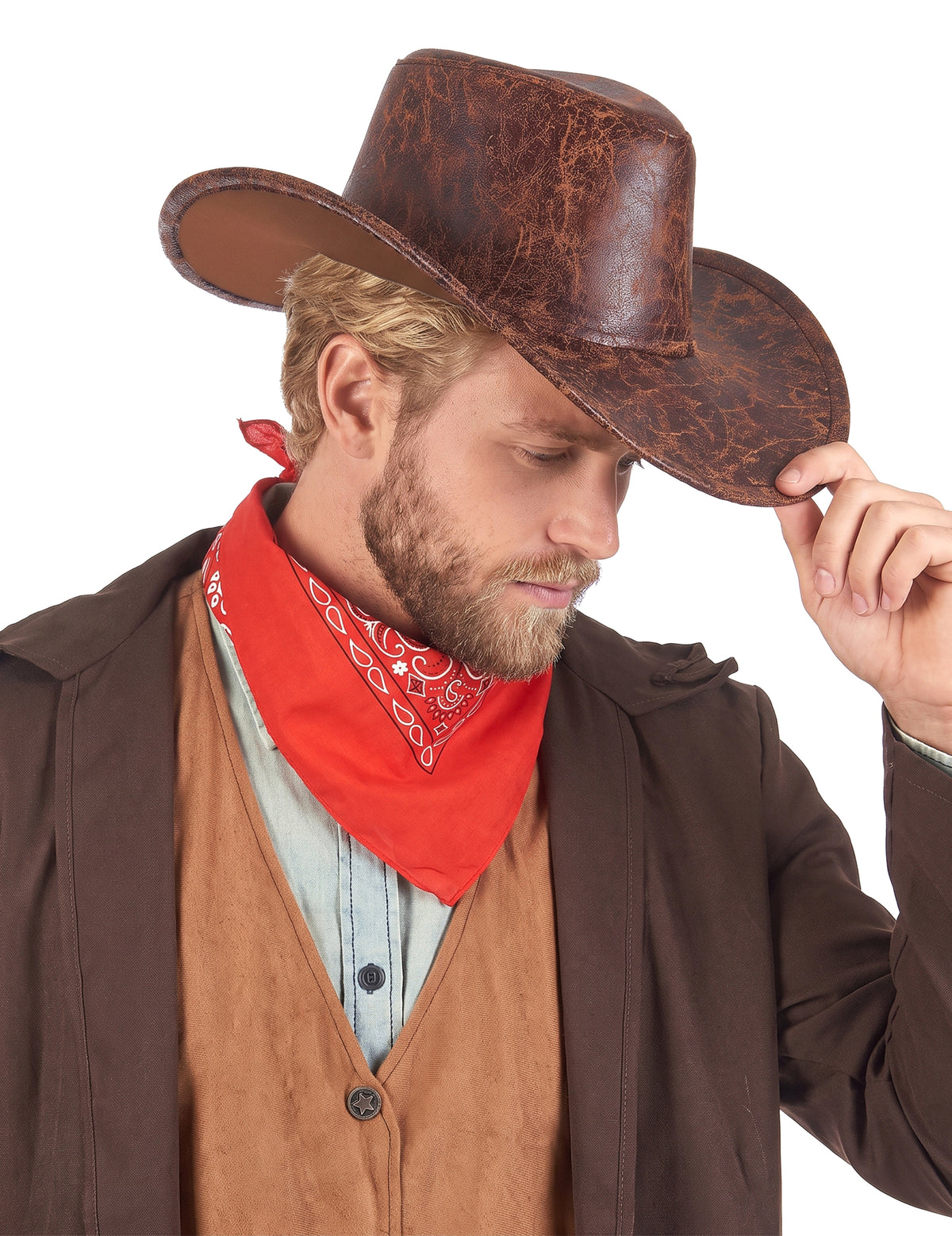 Ruskea Cowboyhattu aikuisille