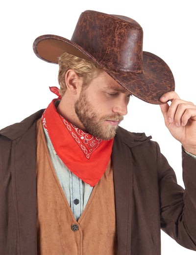 Ruskea Cowboyhattu aikuisille