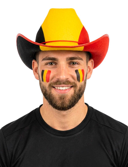 Belgia-kannattajan cowboy-hattu aikuisille
