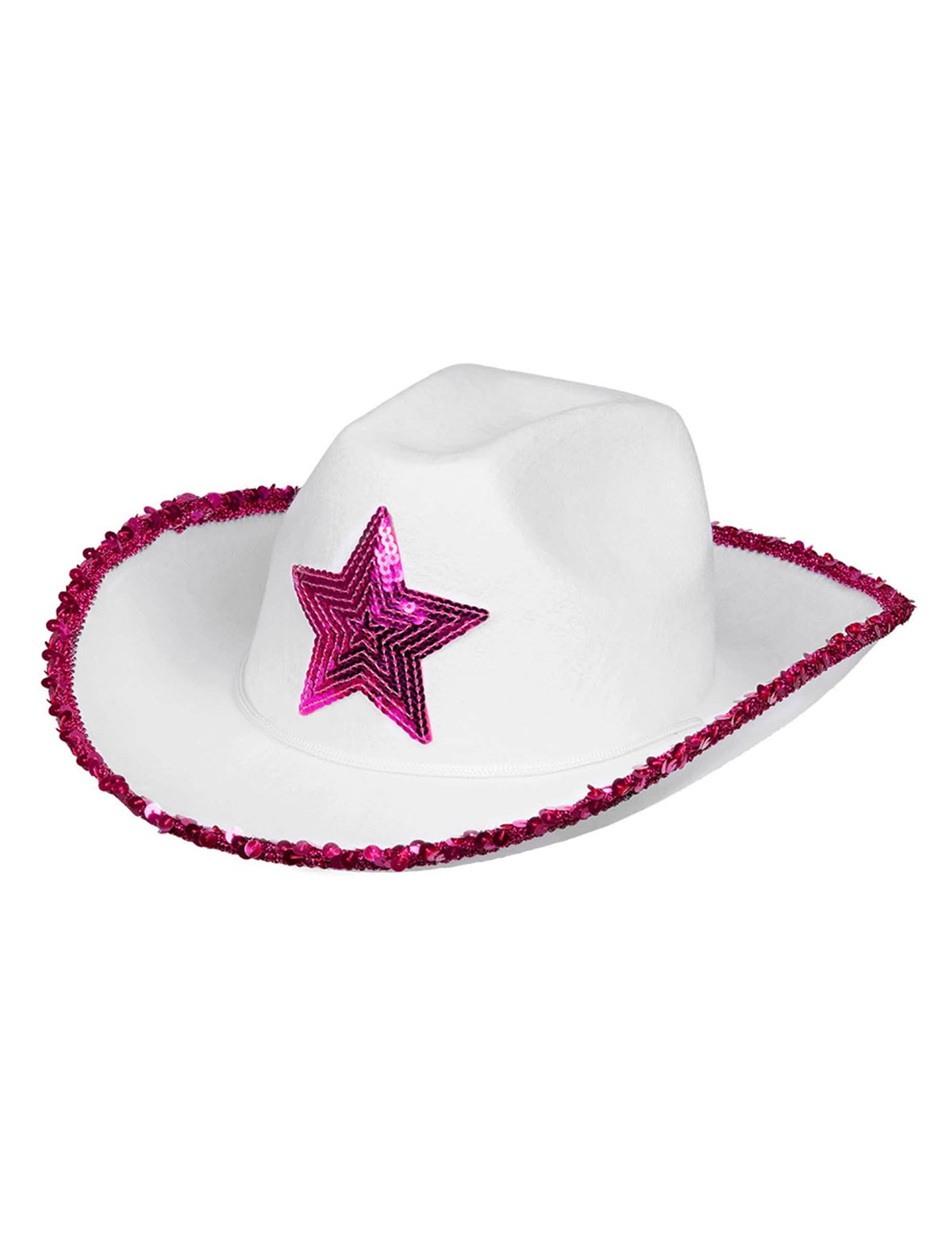 Vue de trois-quart du chapeau de cowgirl pour femme