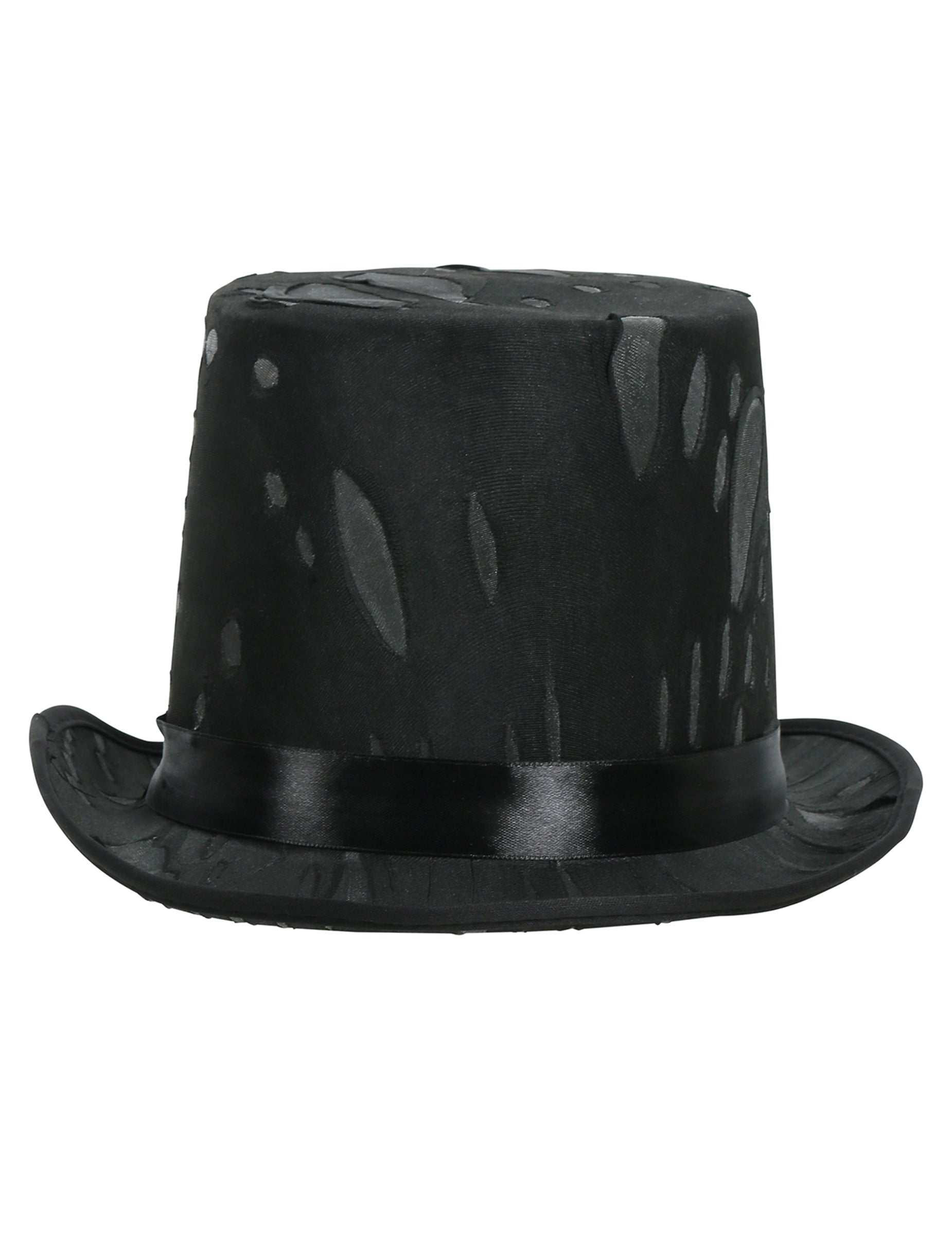 Vue de profil du chapeau haut de forme toile d'araignée pour adulte