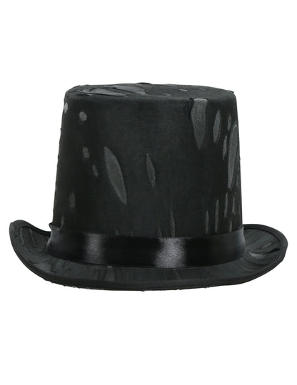 Vue de profil du chapeau haut de forme toile d'araignée pour adulte