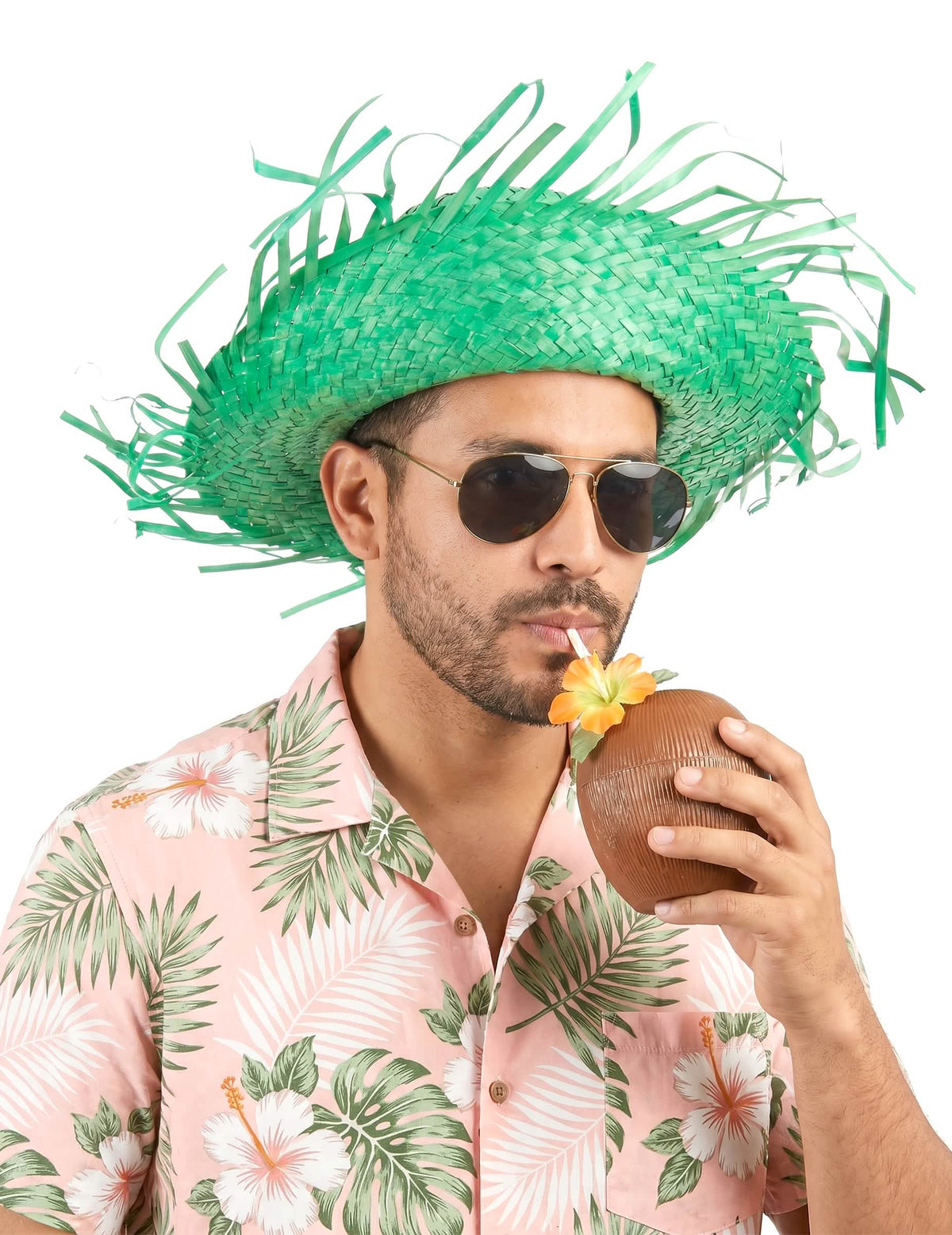 Aikuisten vihreä Havaiji-hattu