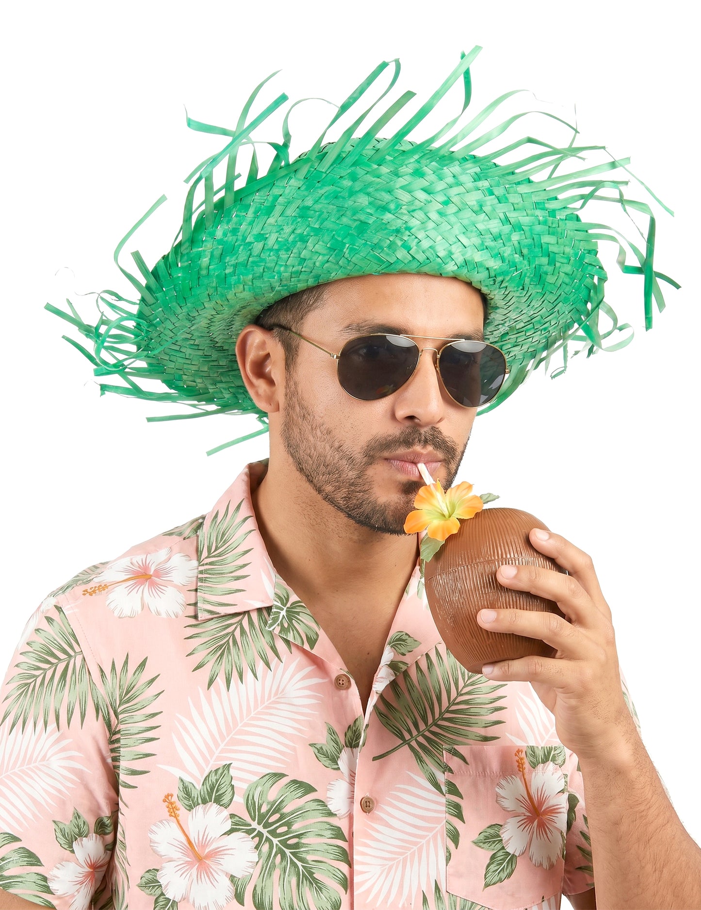 Aikuisten vihreä Havaiji-hattu