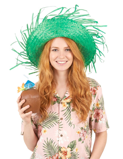 Aikuisten vihreä Havaiji-hattu