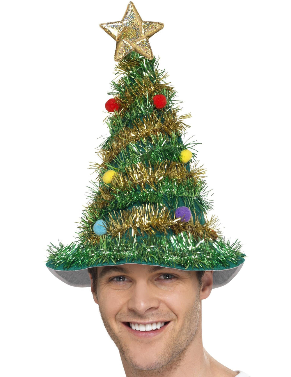 Gros plan du chapeau sapin décoré de Noël pour adulte