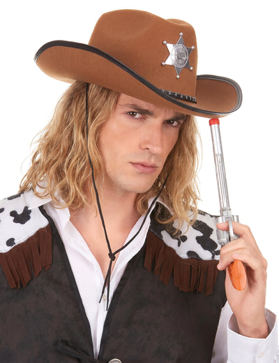 Ruskea Sheriffin hattu aikuisille