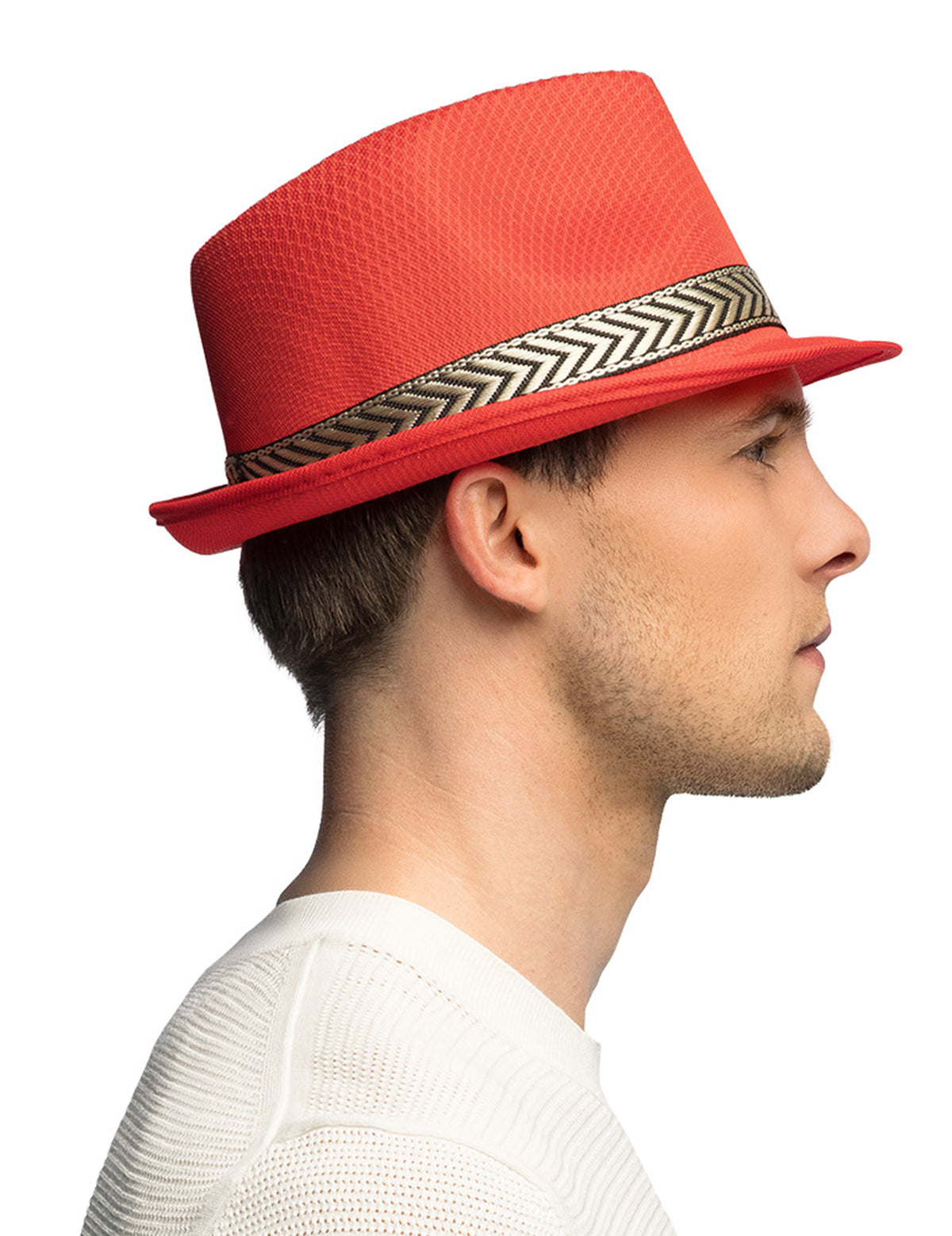 Punainen disco borsalino -hattu aikuisille