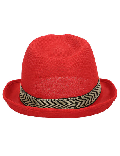 Borsalino-hattu disko punainen aikuiset