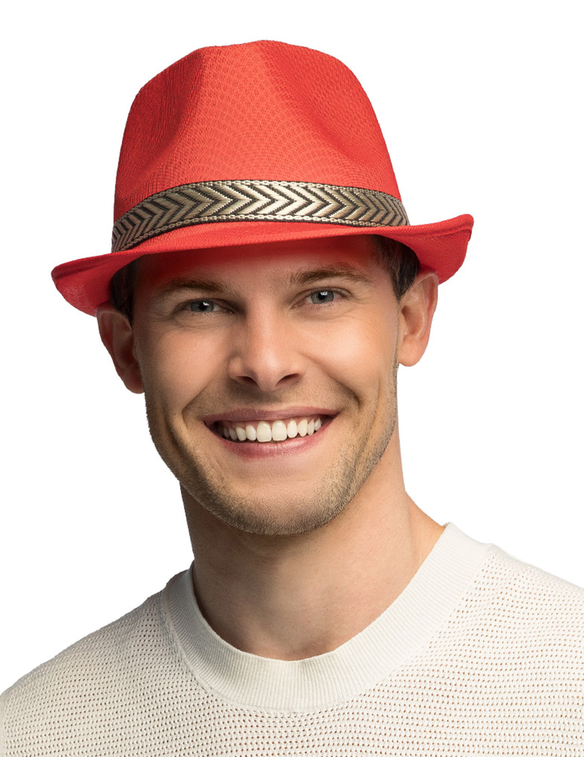 Punainen disco borsalino -hattu aikuisille