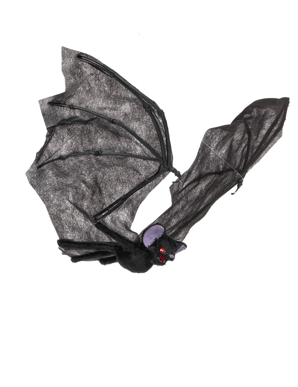 Chauve-souris volante d'Halloween pour décoration noire avec ailes grises et yeux rouges