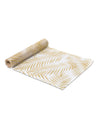 Chemin de table en organza palmier pour décoration tropicale chic pailleté doré