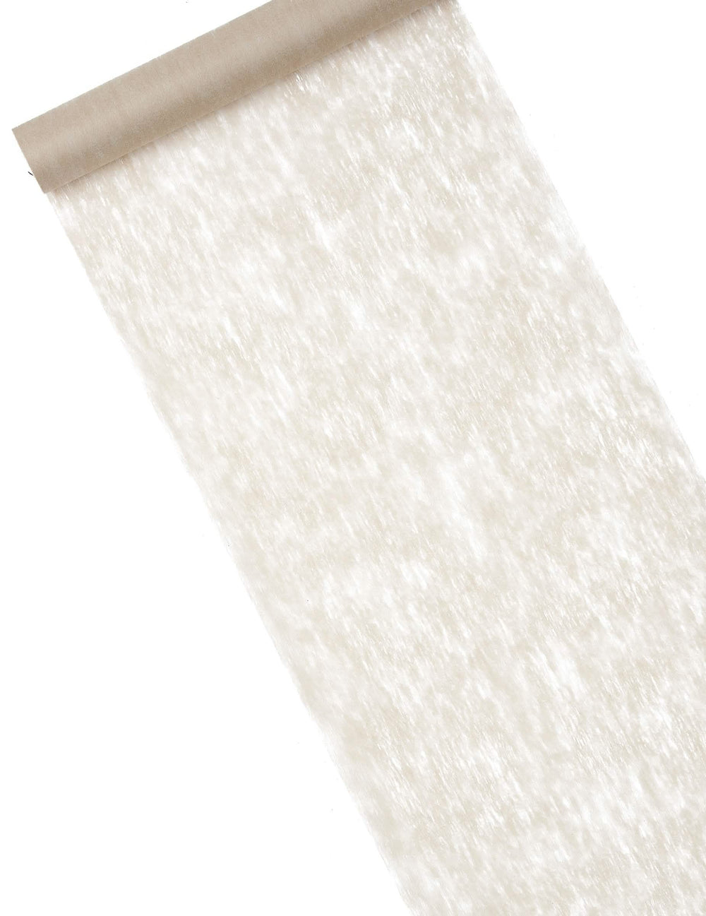 Chemin de table intissé pour fête taupe effet transparent
