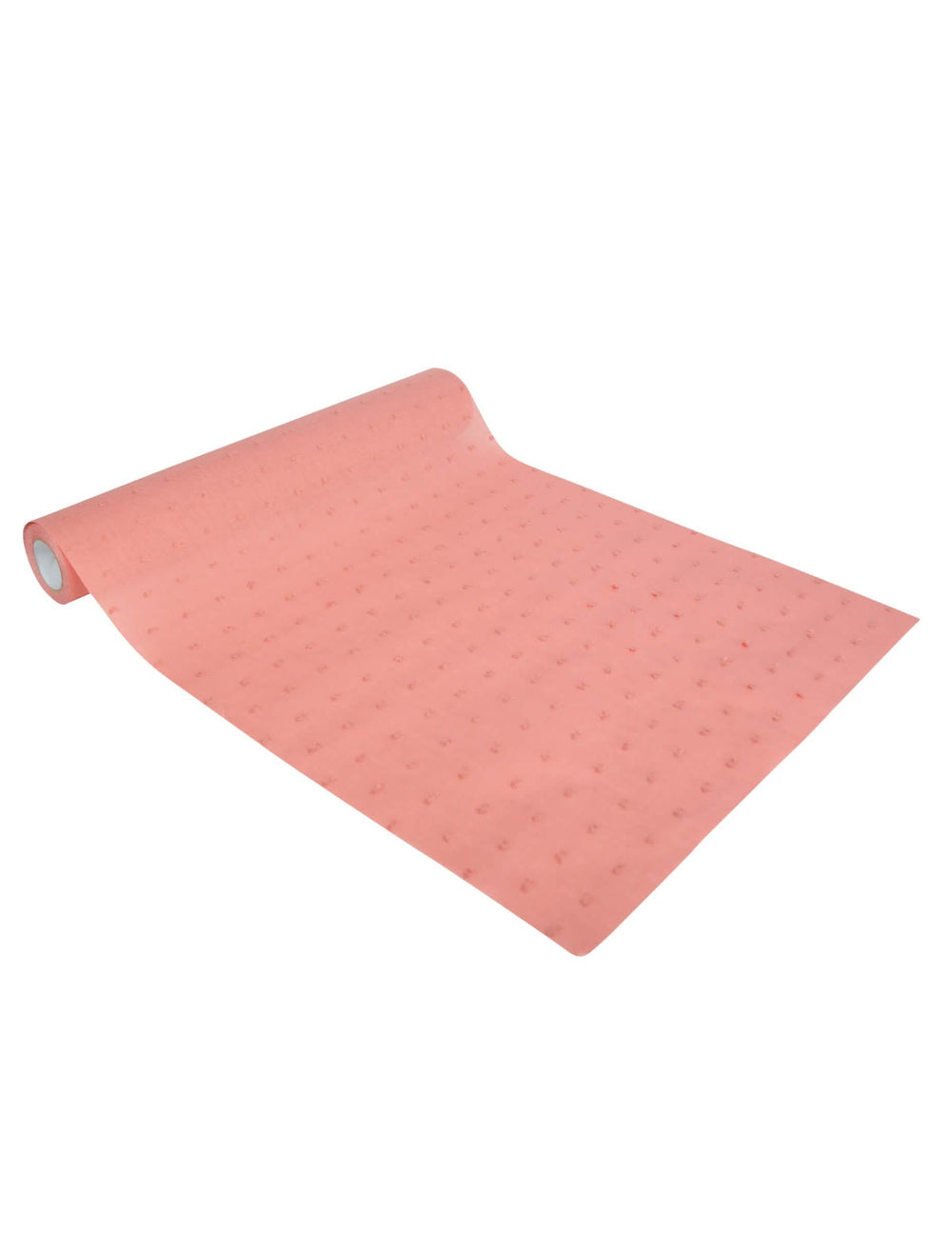 Chemin de table plumetis pour décoration vieux rose lavable et réutilisable