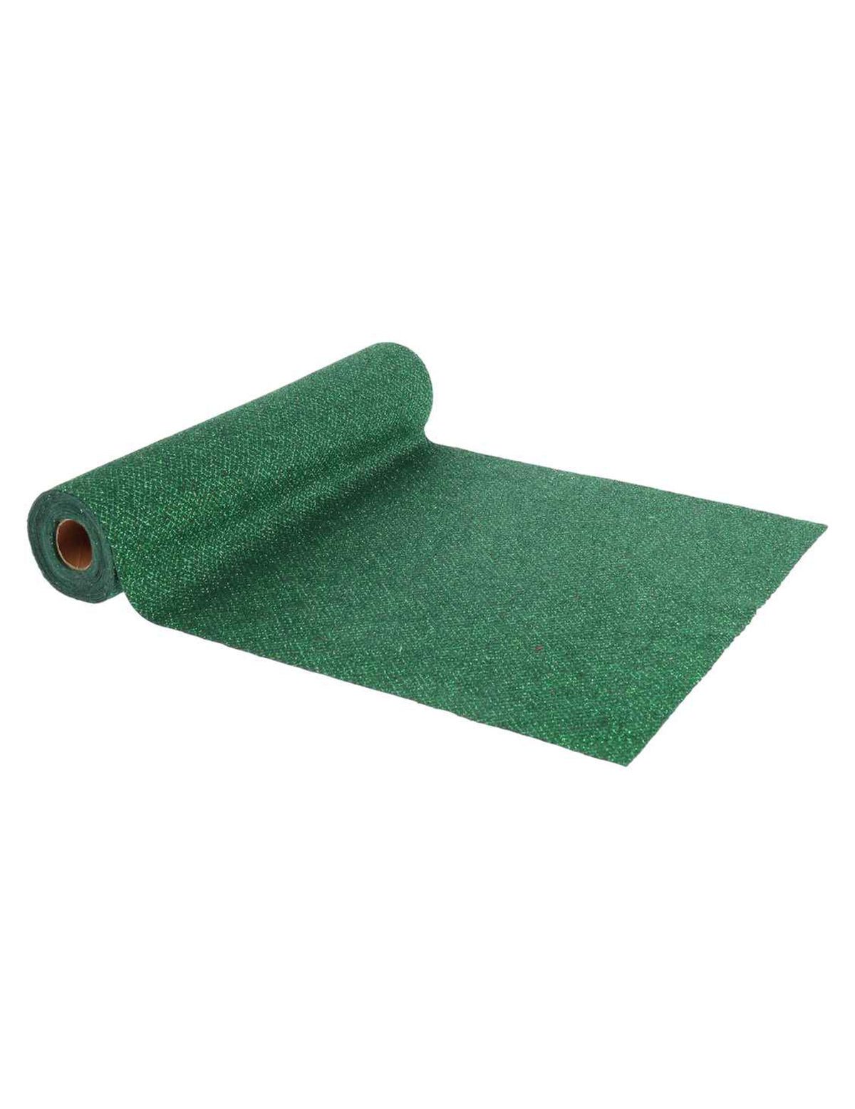Timanttikuvioinen vihreä kimalle samettikaitaliina 28 cm x 3 m