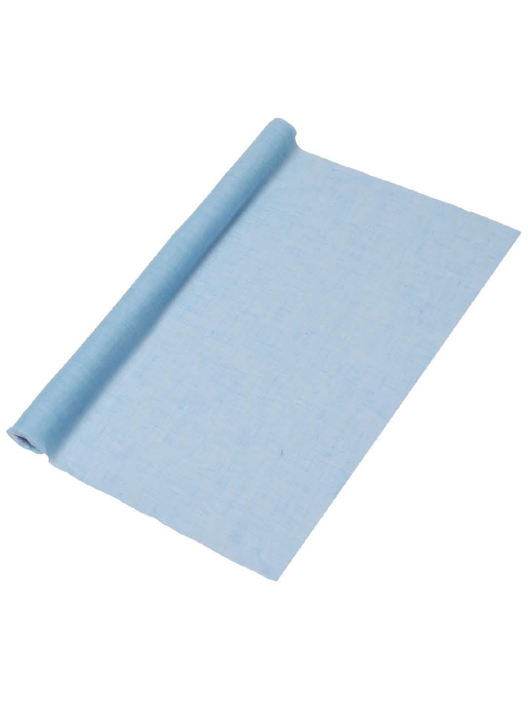 Vaaleansininen musliinipöytäliina 48 cm x 5 m kastejuhlaan
