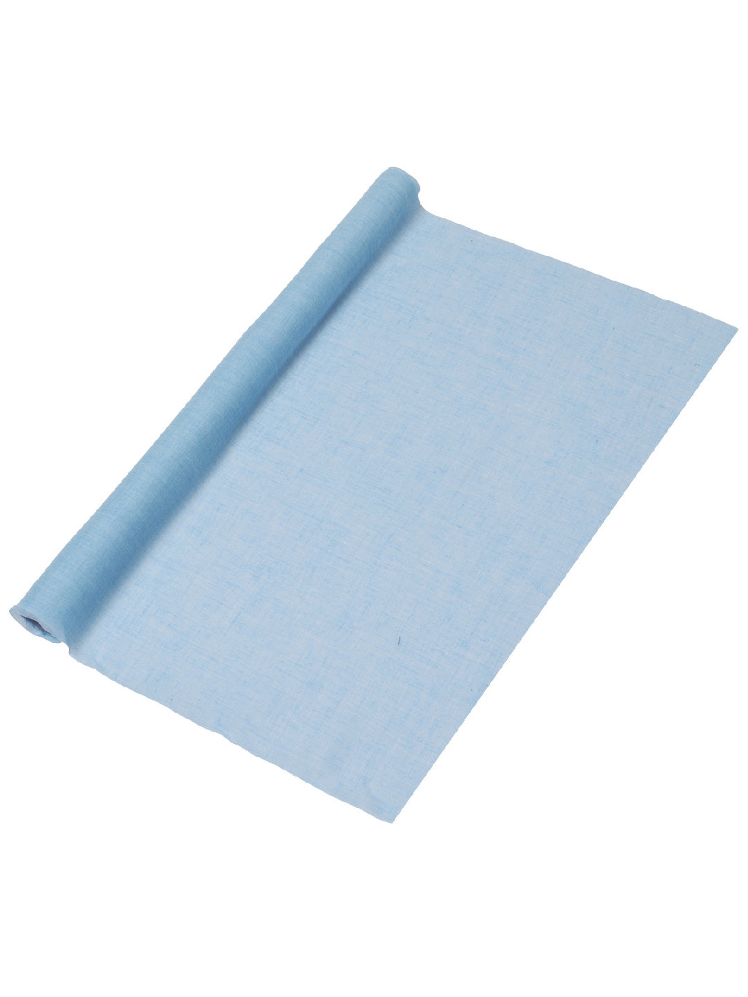 Vaaleansininen musliinipöytäliina 48 cm x 5 m kastejuhlaan