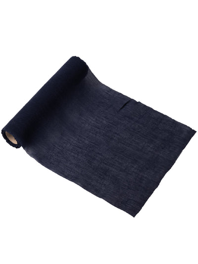 Merensininen musliininen pöytäliina 28 cm x 5 m hääkoriste