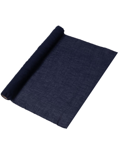 Laivastonsininen musliininen pöytäliina 48 cm x 5 m häihin