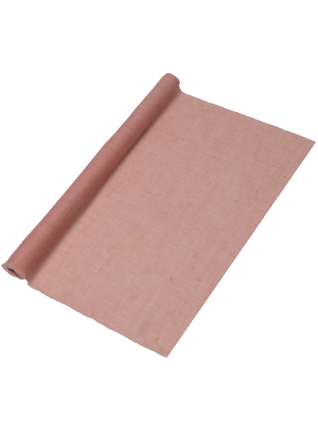 Vaaleanpunainen musliinipöytäliina 48 cm x 5 m häihin ja kastejuhlaan