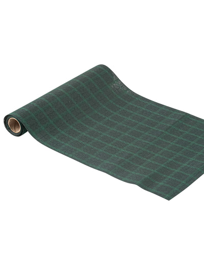 Chemin de table tartan vert en tissu