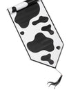 Chemin de table vache pour fête blanc et noir à taches en plastique