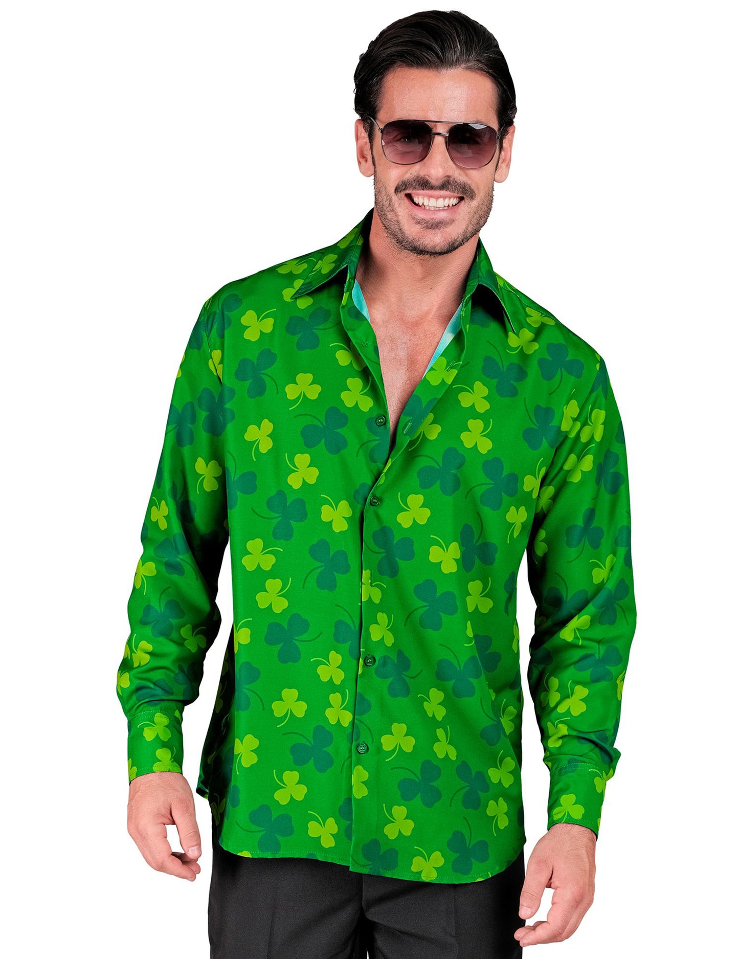 Miesten St. Patrick's Day Shamrock pitkähihainen paita