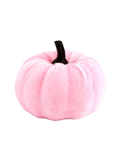 Pastellinvaaleanpunainen samettipintainen kurpitsa 7 cm