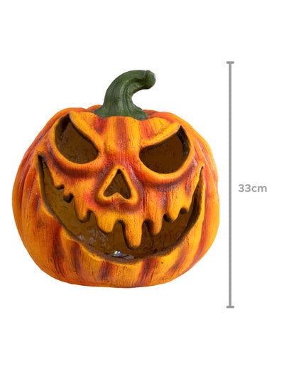 Pelottava valaistu kurpitsa 33 cm